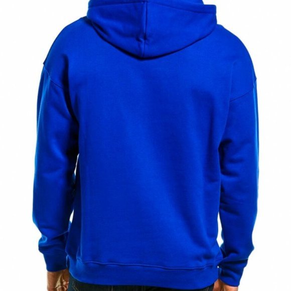 Moschino Blue Graphic Cotton Hooded Sweatshirt - Picture 2 of 9